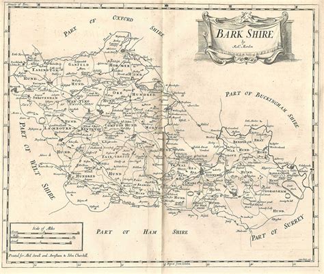 Berkshire antique map (Barkshire) by Robert Morden 1753 – Maps and ...