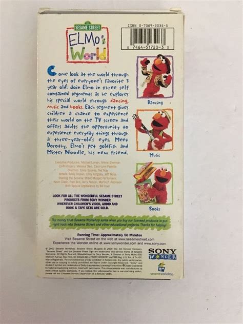 Sesame Street: Elmos World - Dancing Music Books [VHS]-TESTED-RARE ...