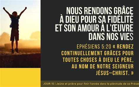 Nous rendons grâce à Dieu pour sa fidélité et son amour à l’œuvre dans ...