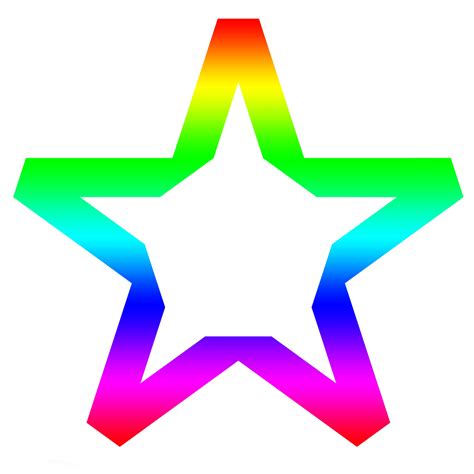 Star Clipart Rainbow Colors Free Stock Photo - Public Domain Pictures