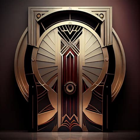 Premium Photo | Vintage door art deco enter luxury elevator door art nouveau architecture ...