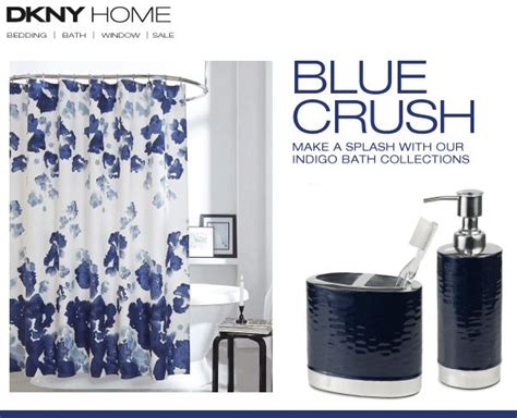 Indigo Blue Bathroom Accessories from DKNY Home | Blue bathroom accessories, Navy blue bathroom ...