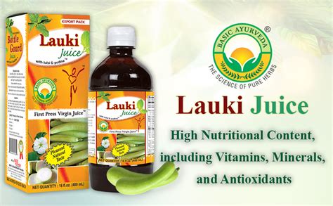 Amazon.com: Basic Ayurveda Bottle Gourd Juice | Natural & Organic Lauki ...