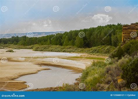 Deer Lodge Park Yampa River in Drought Summer Season Stock Image - Image of river, light: 123688121