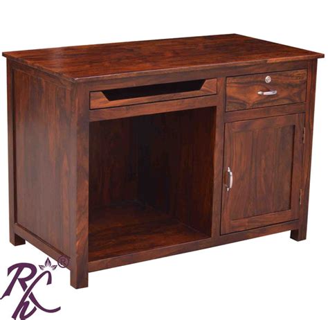 Solid Wood Office Table With One Door One Drawer - RAJ HANDICRAFT