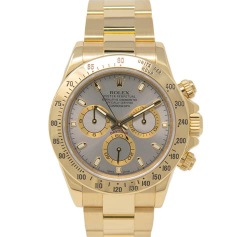 Rolex Men's Cosmograph Daytona Wrist Watch, Slate Face, Yellow Gold ...