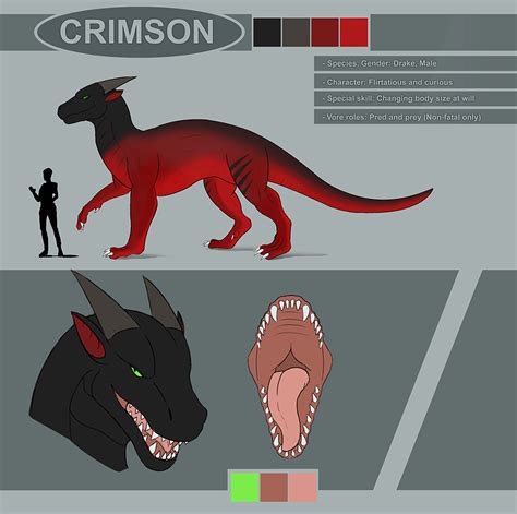 [Commission] Crimson Refsheet (Art by Tallion) by CrimsonCreatureCreations -- Fur Affinity [dot] net