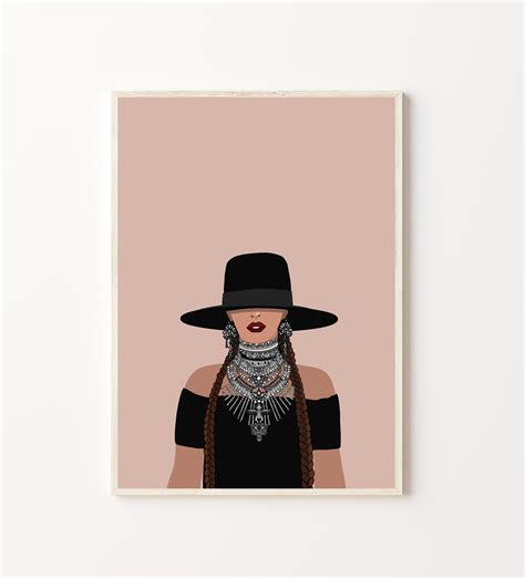 Beyoncé's Formation Hat Poster, Printable Wall Art, A3, A4 or A5, Art ...