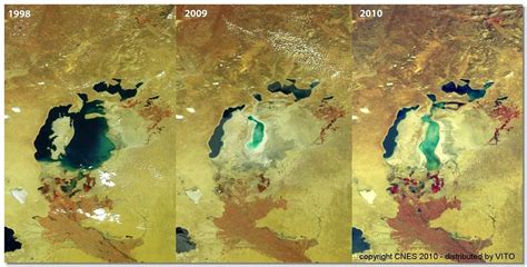 ESA - Aral sea monitored by Vegetation