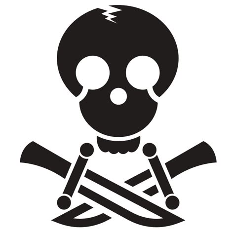 Pirate skull silhouette | Free SVG