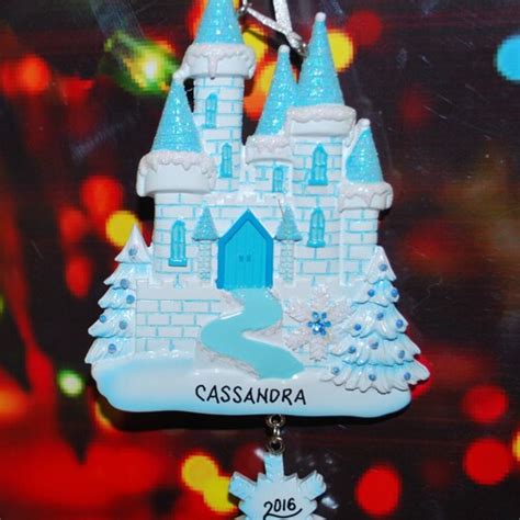 Personalized Princess Castle Kids Christmas Ornament - Etsy