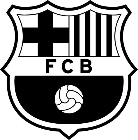 FC Barcelona Emblem, Logo Outline, Team Symbol Transparent