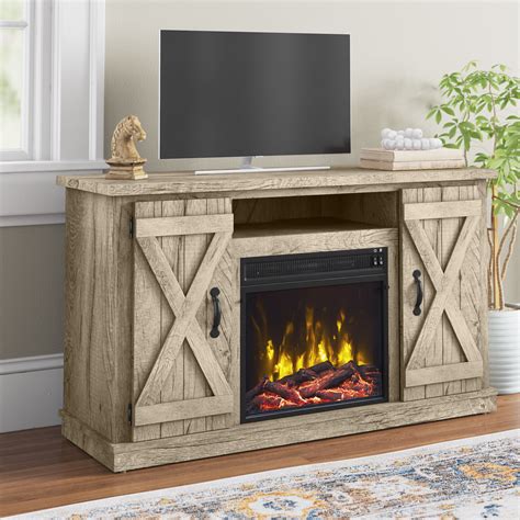 Three Posts™ Lorraine TV Stand for TVs up to 55" with Electric Fireplace Included & Reviews ...