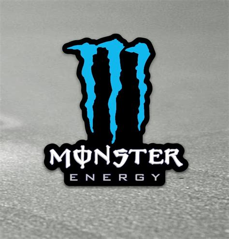 Monster Energy Blue Ultra Racing Bike, Car, Yamaha, Kawaskai, Moto Sticker Set X 6