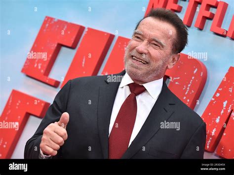 Los Angeles, USA. 22nd May, 2023. Arnold Schwarzenegger arriving to the Los Angeles premiere of ...