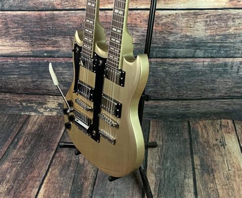 Used King Left Handed Double Neck 6 and 12 String Electric Guitar with