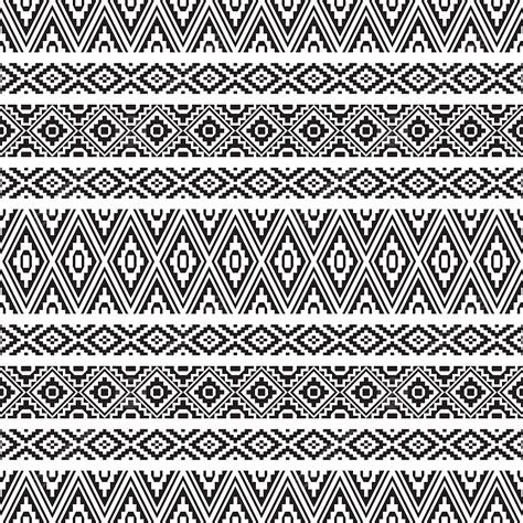 Ethnic Tribal Pattern Vector Design Images, Ikat Ethnic Pattern Vector Black White Color Tribal ...