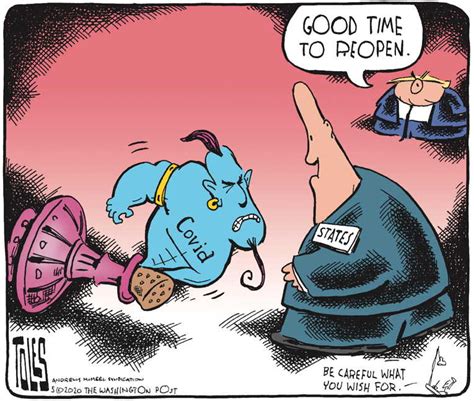 Political Cartoon on 'President Leading Reopening' by Tom Toles ...