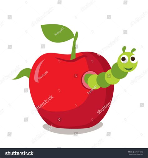 2,980 Apple With A Worm Stock Vectors, Images & Vector Art | Shutterstock