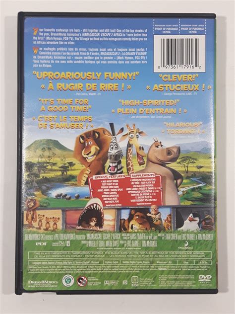 2008 Dreamworks Madagascar Escape 2 Africa DVD Movie Film Disc - USED ...