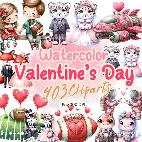 Valentine's Day Clipart, Love-themed Graphics, Romantic PNG Files ...