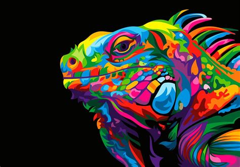 13 Colorful Animal Vector Illustration | Colorful animal paintings, Pop art animals, Animal ...