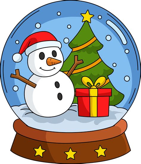 Christmas Snow Globe Cartoon Colored Clipart 10789516 Vector Art at ...