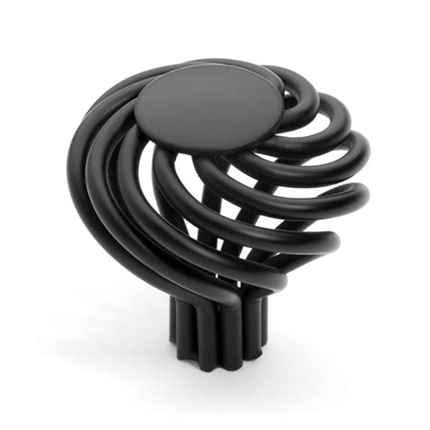 Dynasty Hardware 1-3/8 in. Flat Black Spiral Cabinet Knob (25-Pack)-K-40296-BLK-25PK - The Home ...