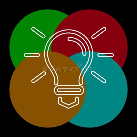 Light Bulb Icon, Vector Idea Stock Vector - Illustration of bright, concept: 136750316