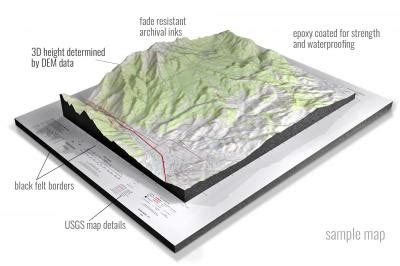 Wyoming-3D USGS Raised Relief Topography Maps