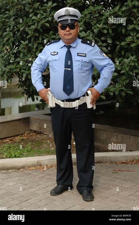 A portrait of a Chinese Policeman in uniform Stock Photo - Alamy