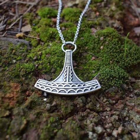 Norse Axe Pendant Necklace Axe Of Ukko God Of The Sky Weather Harvest ...