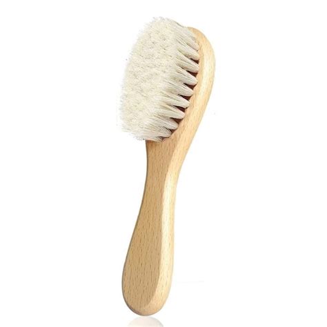 Baby Hair Brush with Wooden Handle and Super Soft Goat Bristles for ...