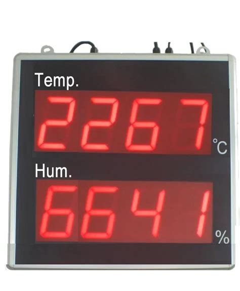 Digital Led Temperature Display Unit Large Temperature Humidity Display ...