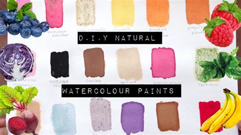 D.I.Y Natural Watercolour Paints - YouTube