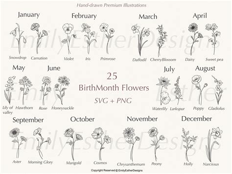 October Birth Month Flower Tattoo