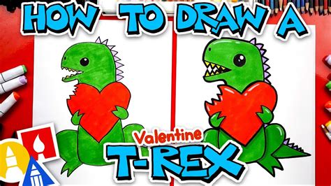 Comment dessiner un T-Rex drôle de la Saint-Valentin