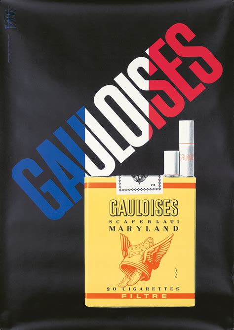 Original Vintage Poster Piatti Gauloises Cigarettes 1969 Swiss - Etsy