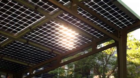 Prefab Solar Awning Provides Outdoor Shade and Solar Power