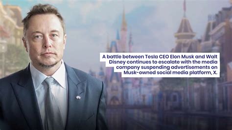 Elon Musk Intensifies Battle With Disney: 'I Think Walt Disney's ...