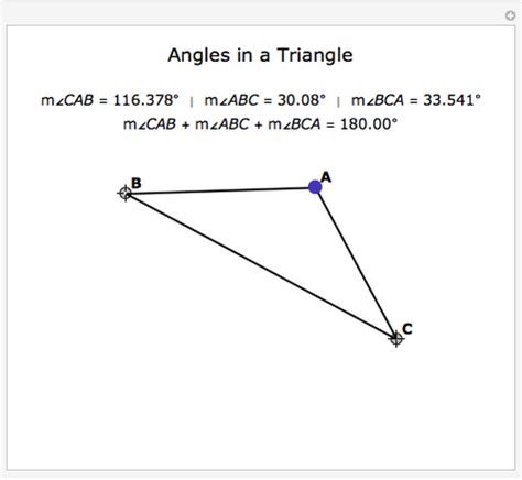 Angles in a Triangle Total 180 Degrees - Wolfram Demonstrations Project