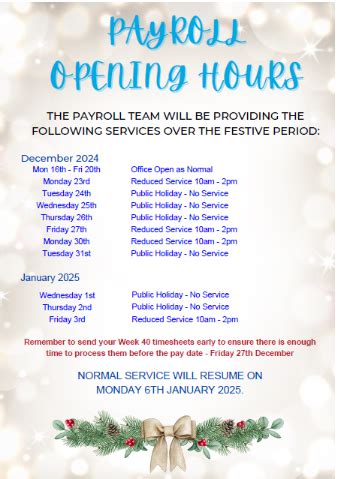 Christmas Holiday Opening Hours - All AILN Services | Ayrshire ...