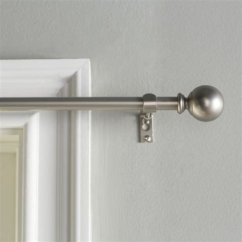 Wayfair Basics Single Curtain Rod | Single curtain rods, Cafe curtain ...