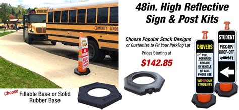 Portable Reflective Sign & Post Kits - Portable Signs