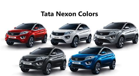 Tata Nexon Colors: Blue, Grey, Silver, Red, White - GaadiKey