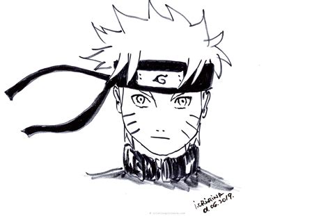 How to draw Naruto face (Video) – Step by step tutorial