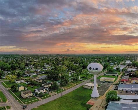 Marion Iowa at Water Tower with Pastel Clouds Photograph by Christopher V Sherman | Pixels