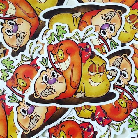 The Root Pack 100mm Vinyl Sticker the Cuphead Show | Etsy