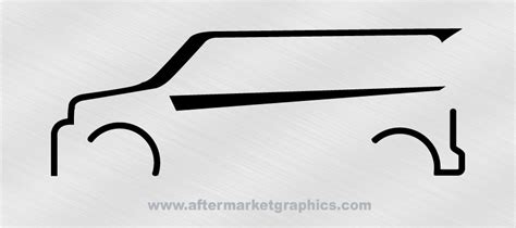 Scion XB Outline Decals - Pair (2 pieces)