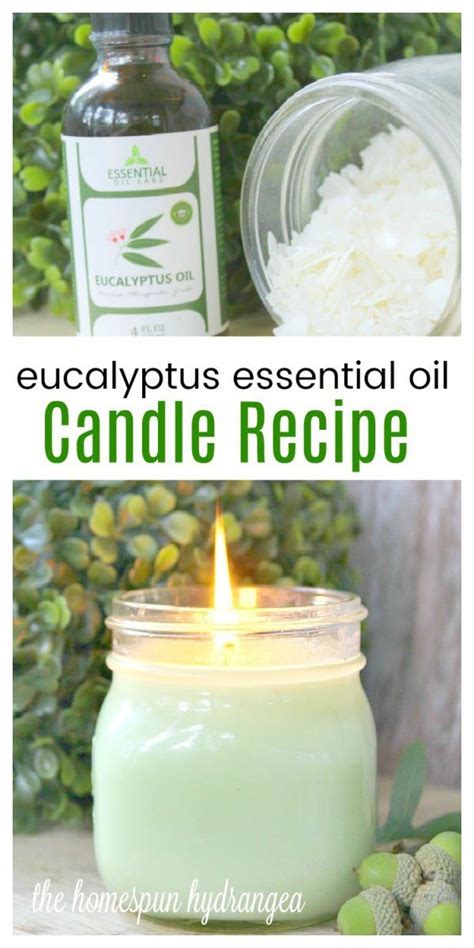 Homemade Eucalyptus Essential Oil Candle Recipe - The Homespun ...